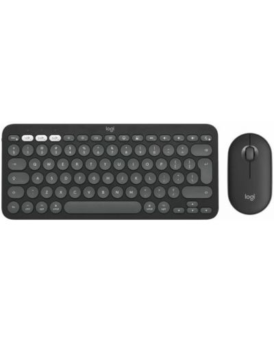 Set tastatură Logitech K380s, pentru Mac + mouse Logitech M350s, gri - 1