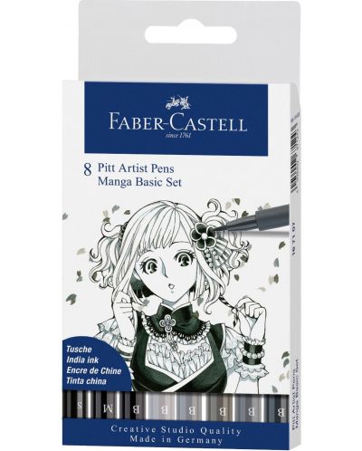 Set de baza Manga Faber-Castell Pitt Artist - 8 buc. - 1