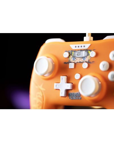 Controler Konix pentru Nintendo Switch/PC, cu fir, Naruto, portocaliu - 4