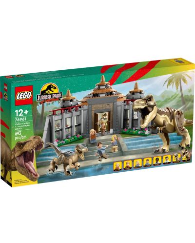 Set de construcție LEGO Jurassic World - Centru de vizitatori cu Rex și Raptor (76961) - 1