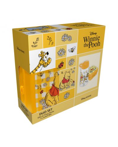 Set sticlă de apa și cutie pentru mâncare Disney - Winnie the Pooh - 1
