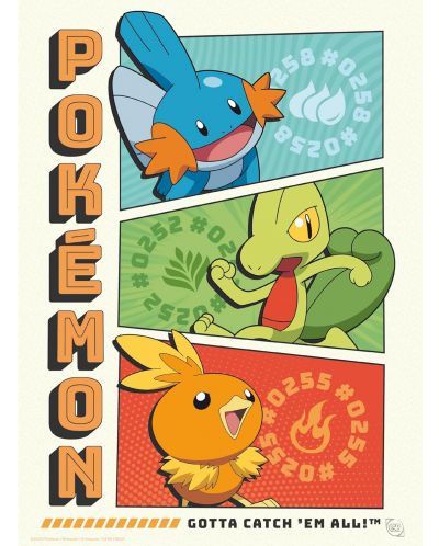 Set mini postere GB Eye Games: Pokemon - Starters - 8