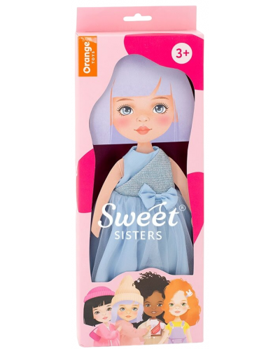 Orange Toys Sweet Sisters Sweet Sisters Set de îmbrăcăminte pentru păpuși - Rochie din satin albastru - 1