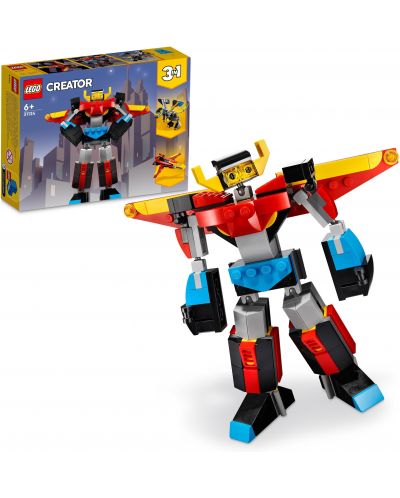 Constructor 3 în 1 LEGO Creator - Super Robot (31124)	 - 2