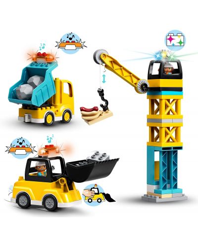 Constructor Lego Duplo Town - Macara de constructie (10933) - 6