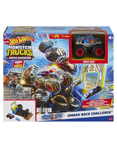 Set Hot Wheels Monster Trucks - Smash Race Challenge, Arenă mondială - 1