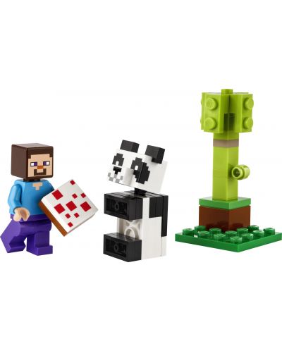 Constructor LEGO Minecraft - Steve și Baby Panda (30672) - 2