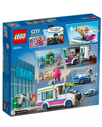 Constructor Lego City - Politia in urmarirea furgonetei cu inghetata(60314) - 2