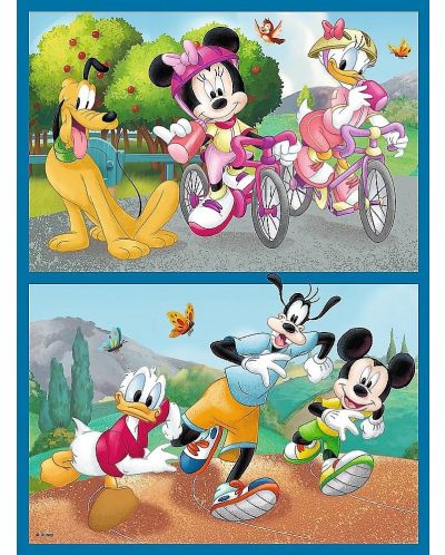 Set de puzzle și joc de memorie Trefl 2 în 1 - Mickey Mouse și prietenii - 3