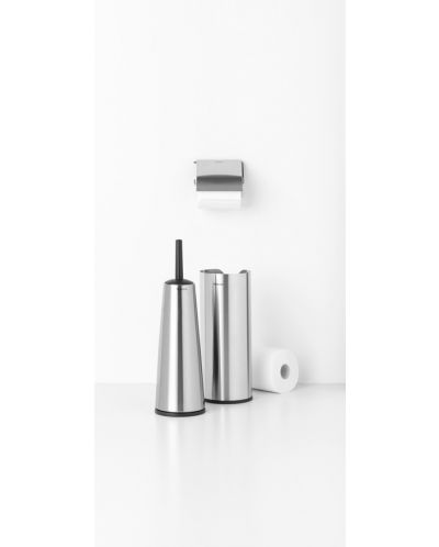 Set de 3 accesorii pentru toaletă Brabantia - ReNew, Matt Steel - 3