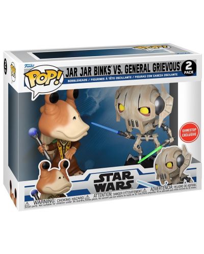 Set de figurine Funko POP! Movies: Star Wars - Jar Jar Binks vs. General Grievous (Gamestop Exclusive) - 2