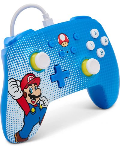 PowerA Controller - îmbunătățit, cu fir, pentru Nintendo Switch, Mario Pop Art - 2