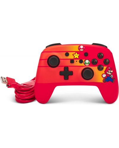 Controller PowerA - Enhanced, cu fir, pentru Nintendo Switch, Speedster Mario - 7