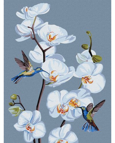 Set de pictură pe numere Ideyka - Orhidee, 30 x 40 cm - 1