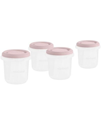 Set de recipienti Miniland - Terra Blush, 250 ml, 4 buc - 1