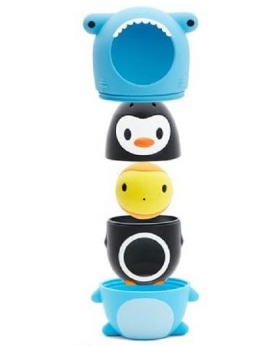 Set de jucării de baie Munchkin - Rechin, pinguin, pește - 2