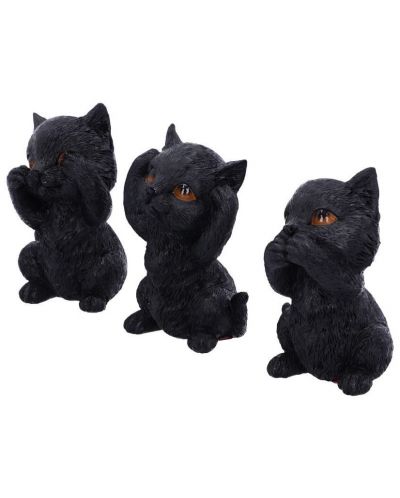 Set de statuete Nemesis Now Adult: Humor - Three Wise Kitties, 8 cm - 2