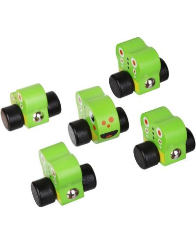 Set de jucării din lemn pe roți Cubika - Caterpillar - 3
