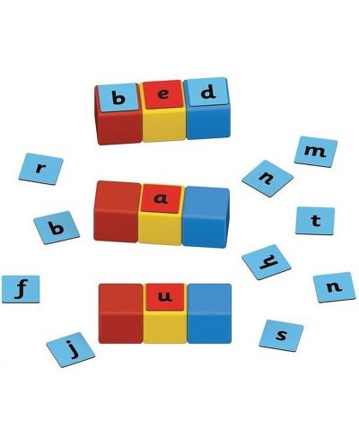 Set de cuburi magnetice Geomag - Magicube, Word Building EU, 55 de părți - 2