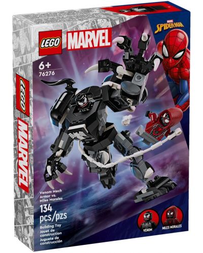 Constructor LEGO Marvel Super Heroes - Venom robotul vs. Miles Morales (76276) - 1