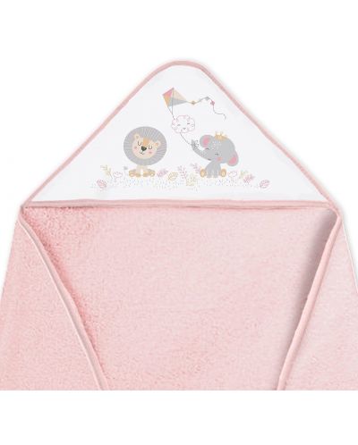Interbaby set prosop și bavețică pentru bebeluși - Cachirulo Pink, 100 x 100 cm - 2