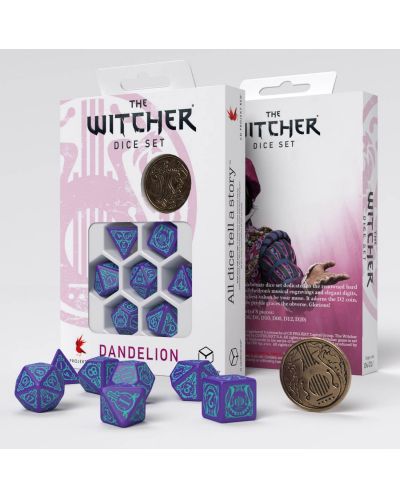 Set de zaruri The Witcher Dice Set: Dandelion - Half a Century of Poetry (7) - 2