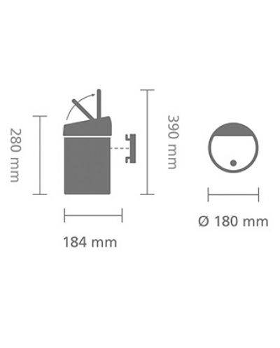 Coș de gunoi Brabantia - Touch Bin, 3 l, White - 9