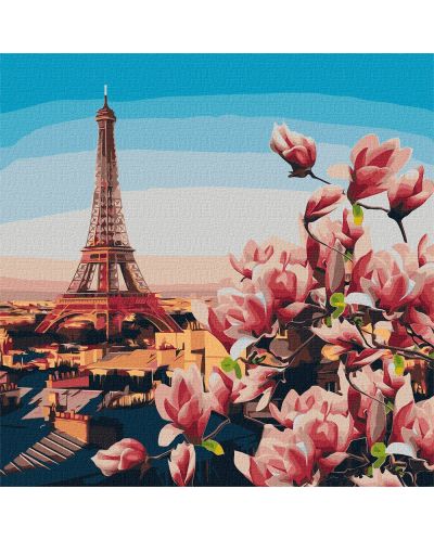 Set de pictură pe numere Ideyka - Paris, 50 x 50 cm - 1