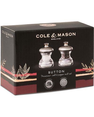 Set moară de sare și piper Cole & Mason - Button, 6,5 cm - 7