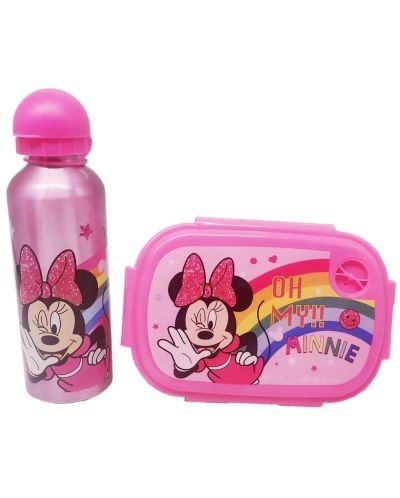 Set sticlă și cutie de mâncare Disney - Oh My Minnie - 3