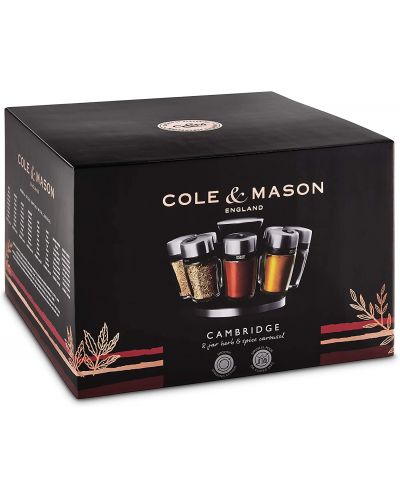 Set de condimente Cole & Mason - HERB & SPICE, 8 piese + suport - 4