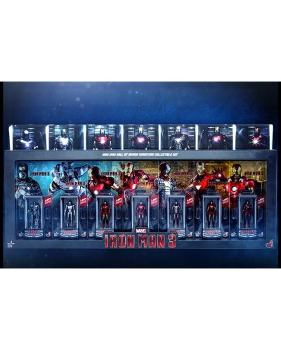 Set figurine Hot Toys Marvel: Iron Man - Hall of Armor, 7 buc. - 2