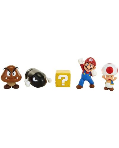 Set figurine Jakks Pacific - Super Mario, 5 bucăți - 1