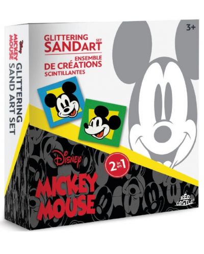 Set de colorat cu nisip Red Castle - Mickey Mouse, cu 2 tablouri - 1