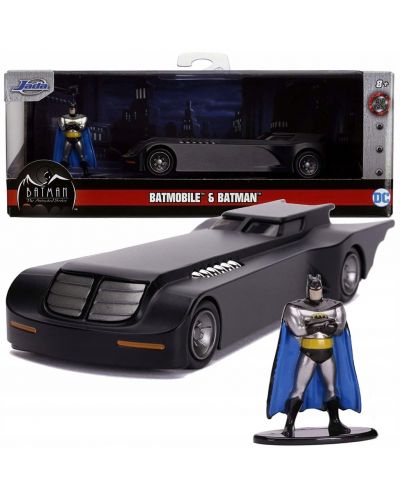 Set Jada Toys - Mașină Batman Animated Series Batmobile, 1:32 - 1