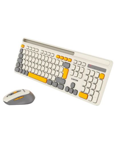 Set mouse și tastatură Canyon - CNS-HSETW5BG, wireless, bej - 2