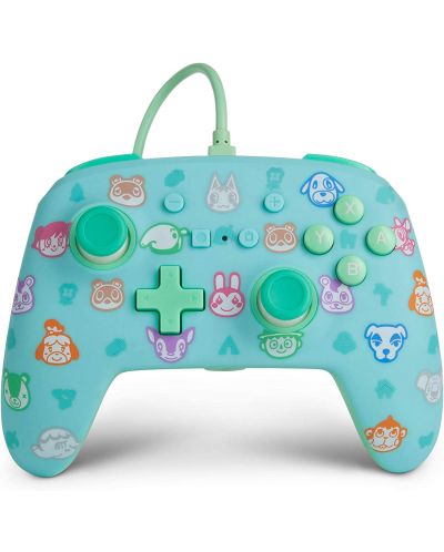 Controller PowerA - Enhanced, cu fir, pentru Nintendo Switch, Animal Crossing: New Horizons - 1
