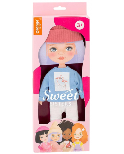 Orange Toys Sweet Sisters Sweet Sisters Set de îmbrăcăminte pentru păpuși - Blue Sweatshirt - 1