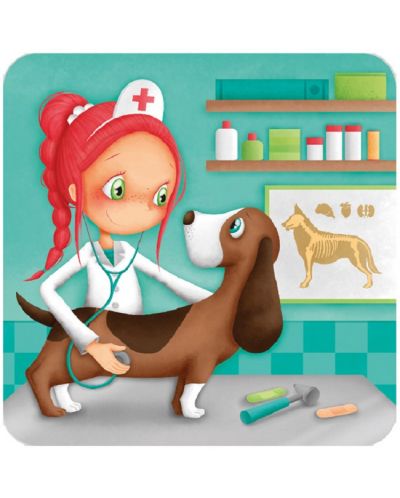 Set de puzzle-uri pentru copii Eurekakids - Cabinet veterinar - 2