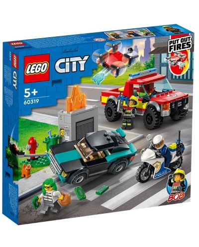 Constructor Lego City - Stingere de incendiu si urmarire politista (60319) - 1