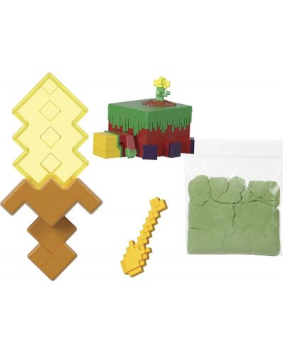 Trusă de modelare  Minecraft - Figură cu accesorii, galben - 2