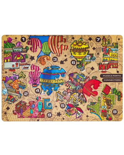 Colecție de puzzle-uri Unidragon 4 x 250 piese - Baloane - 6