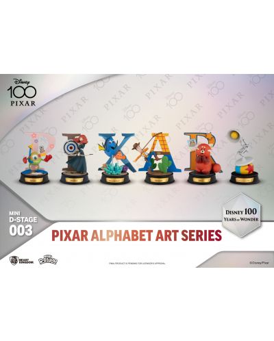 Beast Kingdom Disney: 100 de ani de minunății Set de figurine - Pixar Alphabet Art, 10 cm - 2