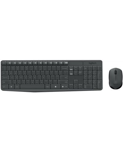 Set tastatura si mouse wireless Logitech - MK235, gri - 2