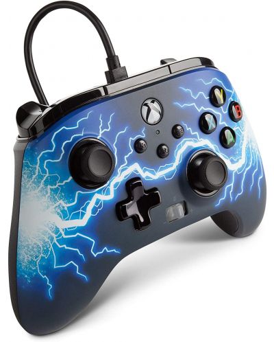 Controller PowerA - Enhanced, cu fir, pentru Xbox One/Series X/S, Arc Lightning - 3