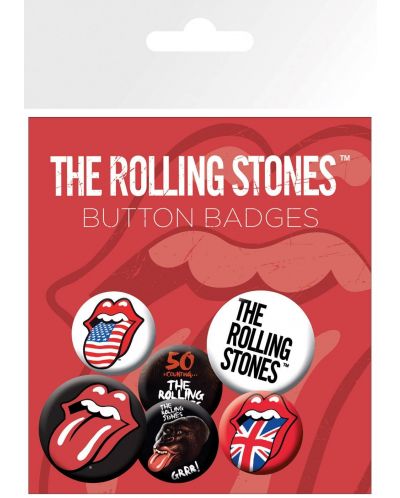Set insigne GB eye Music: The Rolling Stones - Tongues - 1