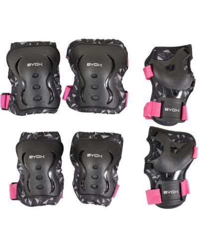 Set de protectori pentru copii  Byox - Dazzle, class B, 25-50 kg, roz - 1