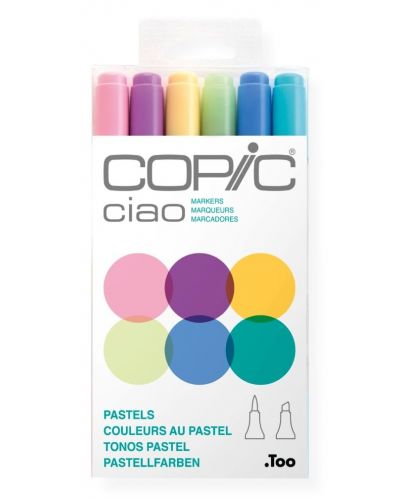 Set de markere Too Copic Ciao - Tonuri pastelate, 6 culori - 1