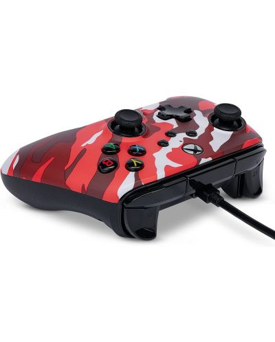 Controller PowerA - Enhanced, cu fir, pentru Xbox One/Series X/S, Red Camo - 5