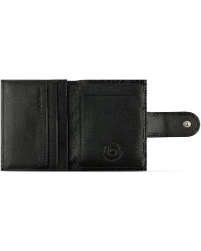 Husă din piele pentru carduri de credit Bugatti Smart - Croco, Protecție RFID, negru - 3